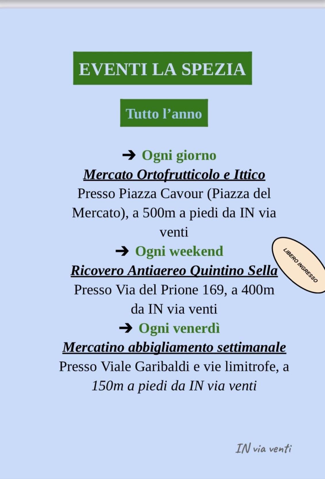 In Via Venti Lejlighed La Spezia Eksteriør billede